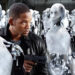 Will Smith walks through rows and rows of robots in the 2004 sci-fi movie I, Robot.