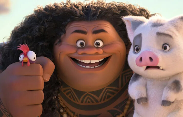 Tudyk and Dwayne Johnson reprised their respective roles as Heihei and Maui in <em>Moana 2</em><cite>Walt Disney Studios Motion Pictures/Courtesy Everett Collection</cite>