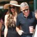 Amal Clooney looked picture perfect as she supported sickly husband George while leaving Venice the morning after he battled a serious sinus infection on the Jay Kelly red carpet