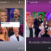 A split with Andy Cohen posting a meme and a photo of him and the Love Island USA Season 7 cast.