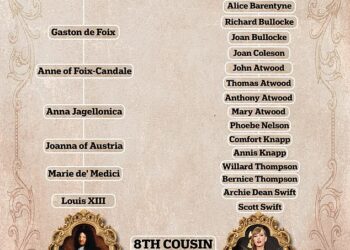 Taylor Swift is an eighth cousin 11 times removed of King Louis XIV, the French monarch who built the Palace of Versailles and reigned from 1643 to 1715