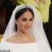 Meghan Markle is pictured on her wedding day at St George's Chapel on May 19, 2018