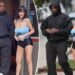 Bianca Censori wears plunging tank top, hot pants for movie date with Kanye West