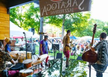 View of concert at the Freihofer’s Saratoga Jazz Festival