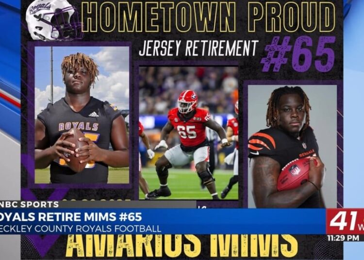 Bleckley Co. Royals Will Retire Bengals Offensive Tackle Amarius Mims In Their Home Opening Game Friday