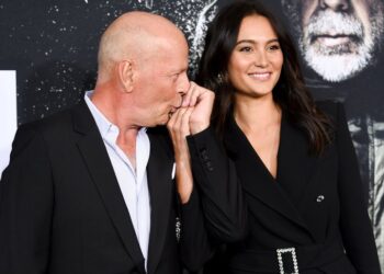 Actor Bruce Willis and wife Emma Heming attend the premiere of "Glass" at the SVA Theatre on Tuesday, Jan. 15, 2019, in New York.