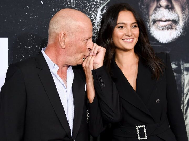 Actor Bruce Willis and wife Emma Heming attend the premiere of "Glass" at the SVA Theatre on Tuesday, Jan. 15, 2019, in New York.