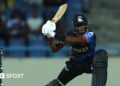 Karima Gore batting for Antigua & Barbuda Falcons