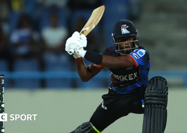 Karima Gore batting for Antigua & Barbuda Falcons