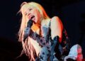 Carly Rae Jepsen onstage performing 2023 rooftop of Pier 17 NYC Anything to Be With You Tour