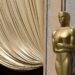 USA 2006 - 78th Annual Academy Awards. Closeup of giant Oscar statue at the entrance of the Kodak Theatre in Los Angeles, California. Hompepage blog 2009, arts and entertainment, film movie hollywood