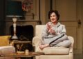 Elizabeth McGovern appears during a performance of the play "Ava The Secret Conversations" in New York. (Jeff Lorch via AP)