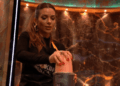 Ekin-Su from Cooking With the Stars preparing a dish described as "dog poo."