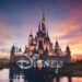 Walt Disney Animation intro with castle and sunset.