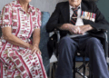 The Duchess of Edinburgh with James Wren after they met ahead of VJ Day