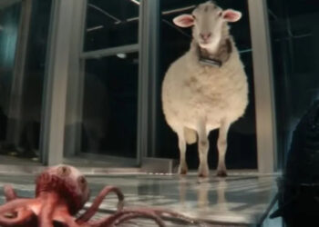 The Alien: Earth eye octopus before it attacks the sheep.