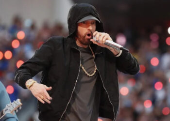 Eminem performs at the Pepsi Super Bowl LVI Halftime Show during Super Bowl LVI in 2022. File Photo by John Angelillo/UPI