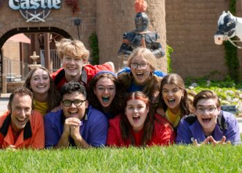 Storybook Land Theatre continues with performances three times a week this summer. Actors include, back, left, Coen and Alice Vogel, middle, Natalie Schultz, Ava Rott, Ashtyn Bahr, front row, Bryan T. Schultz, Zach Lopez, Claire Vetter and Bryson Hanson. Courtesy photo from Aberdeen Community Theatre.