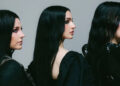 Amy Lee of Evanescence, Poppy, and Courtney LaPlante of Spiritbox against a grey background.