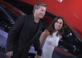 Brad Pitt and Ines de Ramon attend the premiere of "Wolfs" at the Venice Film Festival in September. File Photo by Rocco Spaziani/ UPI