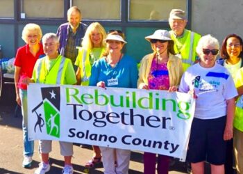 On Aug. 11, more than 15 Volunteers from Rebuilding Together Solano County and Vallejo Community Presbyterian Church partnered together to participate in the Vallejo Stefan Manor Elementary (SME) Back to School program. The volunteers distributed 125 Grocery Food Bags of meat, dairy, fruits, veggies, spaghetti, pasta sauce, black beans, mac-n-cheese, nuts, along with 75 children's books, children's vitamins / pediasure / children's protein drinks, and 10 swimming pool kits. Please visit www.rebuildingtogethersolanocounty.org for details. (Courtesy of Nestor Aliga)