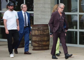 BACKGRID Matthew Broderick and Alan Ruck on set in Vancouver