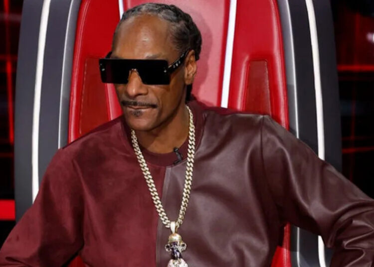 Snoop Dogg is shown on The Voice Season 26 live Semifinals on December 3, 2024.