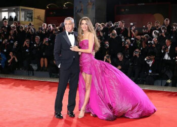 Daniele Venturelli/WireImage George and Amal Clooney at 2025 Venice Film Festival on Aug. 28