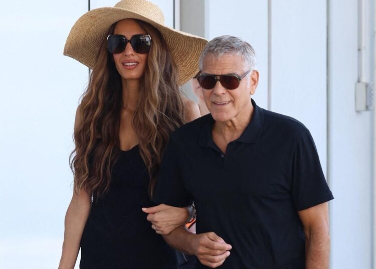 Best Image / BACKGRID Amal Clooney and George Clooney leaving Venice at the airport on Friday, Aug. 29