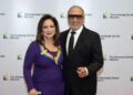 Gloria Estefan and Emilio Estefan arrive for the Medallion Ceremony honoring the recipients of the Kennedy Center Honors in 2023. Estefan celebrated 40 years of her hit song "Conga" with a performance on "Good Morning America" Friday. File Photo by Ron Sachs/UPI
