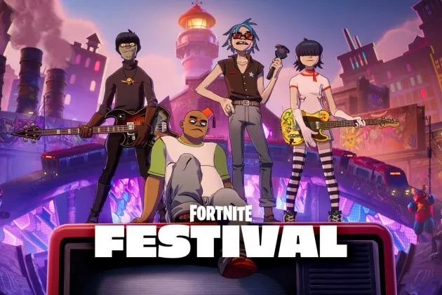 Gorillaz in 'Fortnite.' - Credit: Courtesy of Epic Games