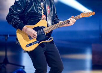 Brad Paisley performs during the CMT Giants: Alabama show at The Fisher Center for the Performing Arts in Nashville on Jan. 17, 2024.