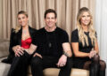 Heather El Moussa, from left, Tarek El Moussa and Christina Haack pose for a portrait to promote "The Flip Off" on Tuesday, Jan. 28, 2025, in Los Angeles. (Photo by Rebecca Cabage/Invision/AP)