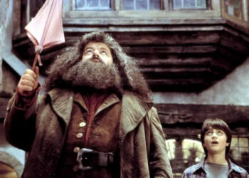 Warner Brothers/Courtesy Everett Robbie Coltrane and Daniel Radcliffe in 'Harry Potter and the Sorcerer's Stone'