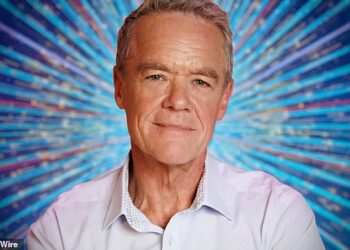 Strictly Come Dancing was once the jewel in the crown of Saturday night TV with millions of viewers tuning into see their favourite celebrities compete in glamorous costumes for the glitter ball trophy (pictured Neighbours actor Stefan Dennis)
