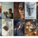 This combination of photos shows promotional for the films, top row from left,