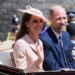 Catherine, Princess of Wales and William, Prince of Wales travel in a carriage towards Windsor Castle during the state visit