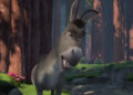 Donkey from Shrek turns his head sideways and looks like he's about to talk.