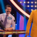 Jason Ritter and Steve Harvey on Celebrity Family Feud.