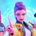 From left to right: Mira, Rumi and Zoey all holding up thier left pointer fingers and shaking them. .