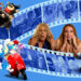 Clockwise from top left: Characters from