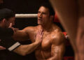 Dwayne Johnson as Mark Kerr in The Smashing Machine.