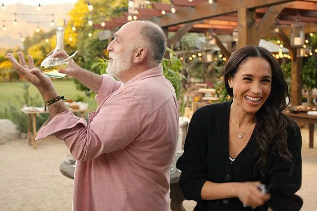 Courtesy of Netflix Jose Andres and Meghan Markle in 'With Love, Meghan' season 2