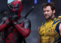 Deadpool (Ryan Reynolds) is in shock alongside Logan (Hugh Jackman) in a scene from Deadpool & Wolverine.