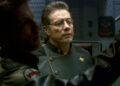 Admiral Adama and Captain Apollo fight exhaustion in “33.”