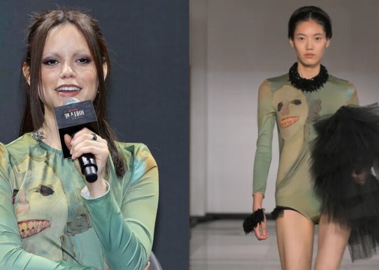 Jenna Ortega Evokes Gothic Edge in Simone Rocha for Wednesday in Seoul