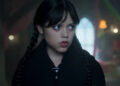 Jenna Ortega looking to the side in Wednesday Season 2.