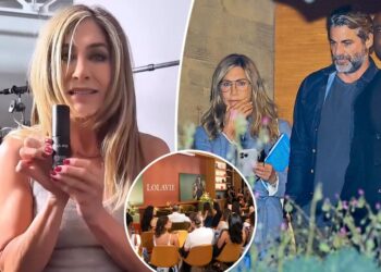 Jennifer Aniston and Jim Curtis' romance heats up as he supports her at beauty event