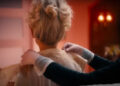 YouTube/Jennifer Lopez A close-up of Jennifer Lopez's curly blonde updo