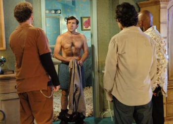 ZUMA Press, Inc. / Alamy Stock Photo Steve Carell (center) in 'The 40-Year-Old Virgin'